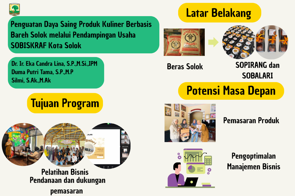 Inkubasi Produk Kuliner Unggulan Derah Kota Solok Sebagai Kota Transit dalam Upaya Meningkatkan Pendapatan UMKM yang Bedampak pada Peningkatan Pendapatan Asli Daerah 